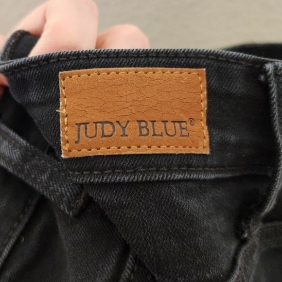 Judy Blue Black Trashed Boyfriend Jeans 9/29 - Picture 7 of 9